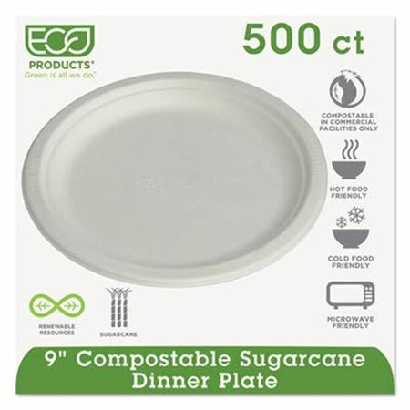 Compostable Sugarcane Plates 9 500 /carton A644