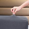Gray Twin Fitted Sheet, Micro-Knit, 4-Way Stretch, Deep Pocket 8” to 10” D21754