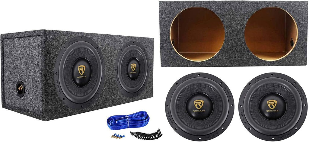 10" 6400 Watt Car Subwoofers with Sealed Sub Box Enclosure Y5823