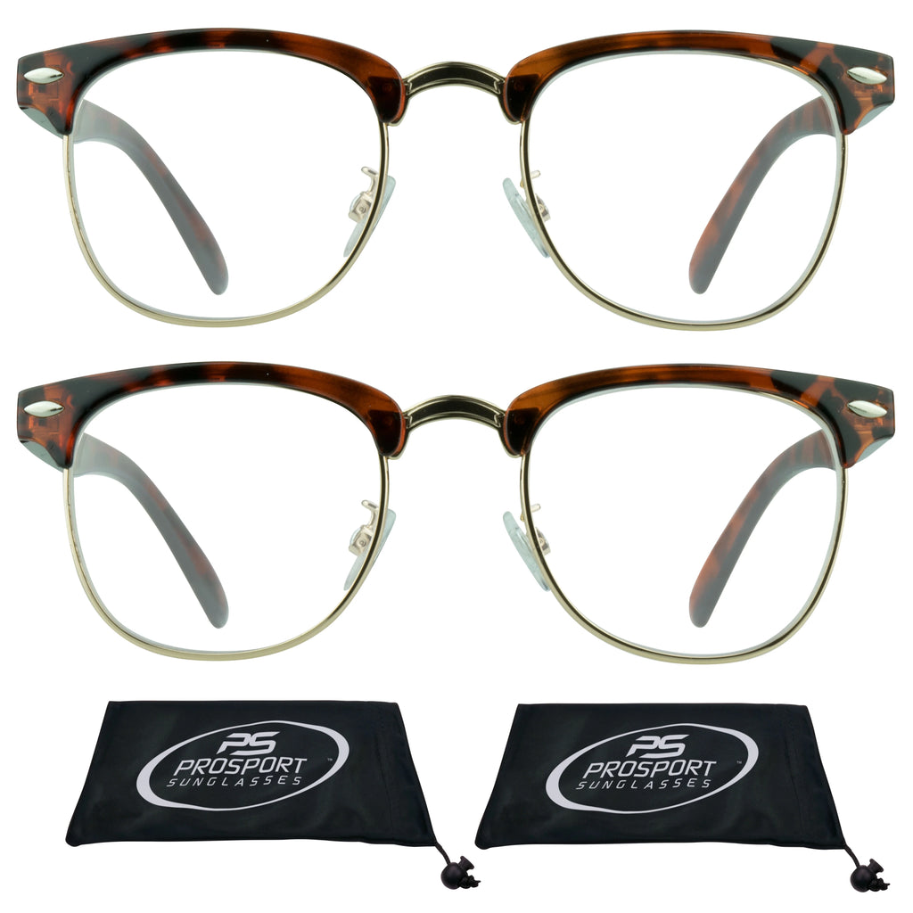 Horn Rimmed Reading Glasses 2 Pairs D301