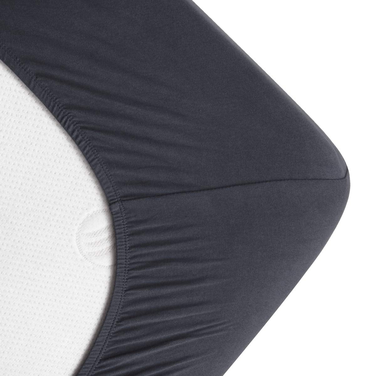 Gray Twin Fitted Sheet, Micro-Knit, 4-Way Stretch, Deep Pocket 8” to 10” D21754