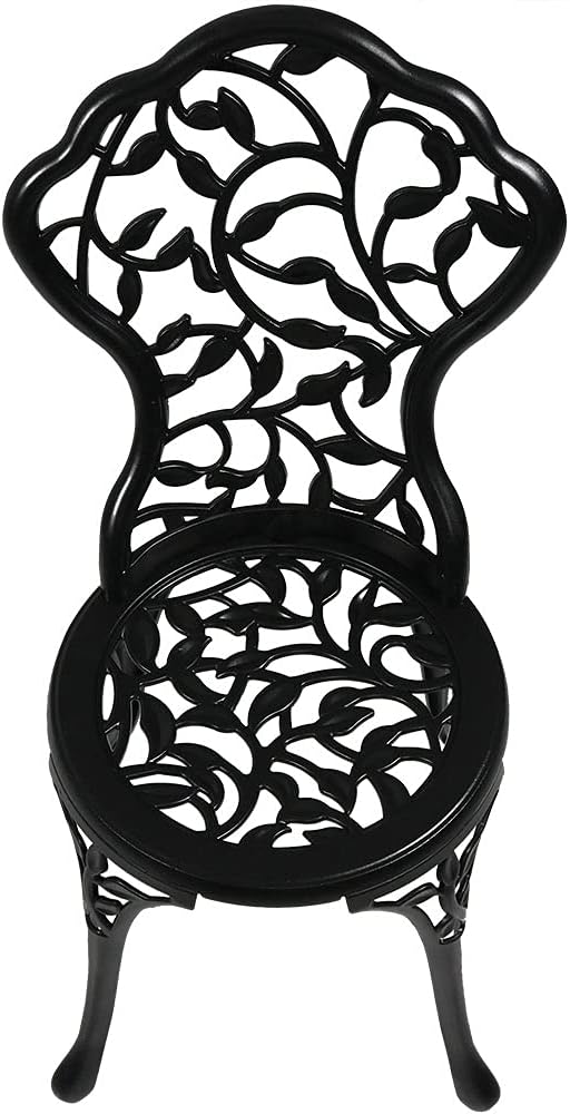 3-Piece Black Outdoor Cast Aluminum Patio Bistro Set N79322