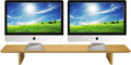 Large Bamboo Wood Dual Monitor Stand Riser Pack of 2 W81807