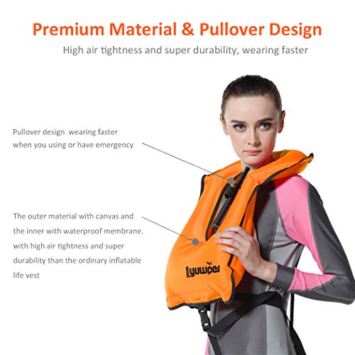 Inflatable Snorkel Vest Adult Snorkeling Jackets L4461