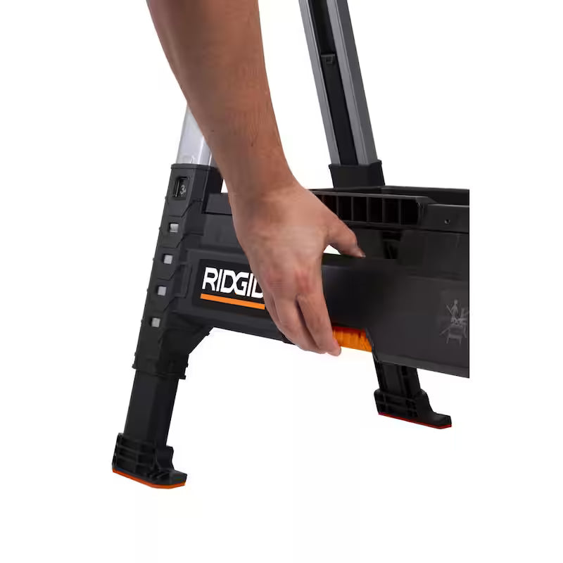 32 in. Polypropylene Folding Sawhorse with Adjustable Metal Legs Y4418