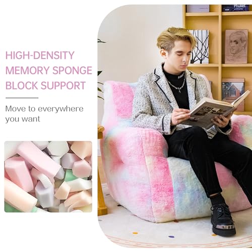 Faux Fur Memory Foam Bean Bag Chair V9623