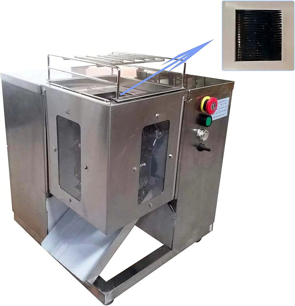 Commercial Shredded Meat Slicer with 10mm Blade Stainless Steel B871937