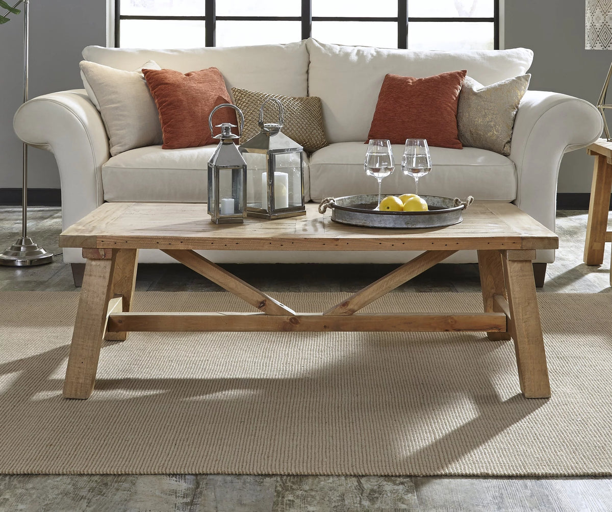 Industrial Coffee Table in Rustic Reclaimed Wood G564