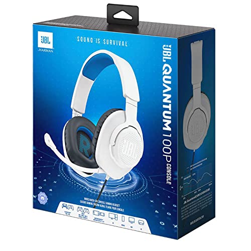 Wired Over-Ear Gaming Headset with Detachable Mic, White F690