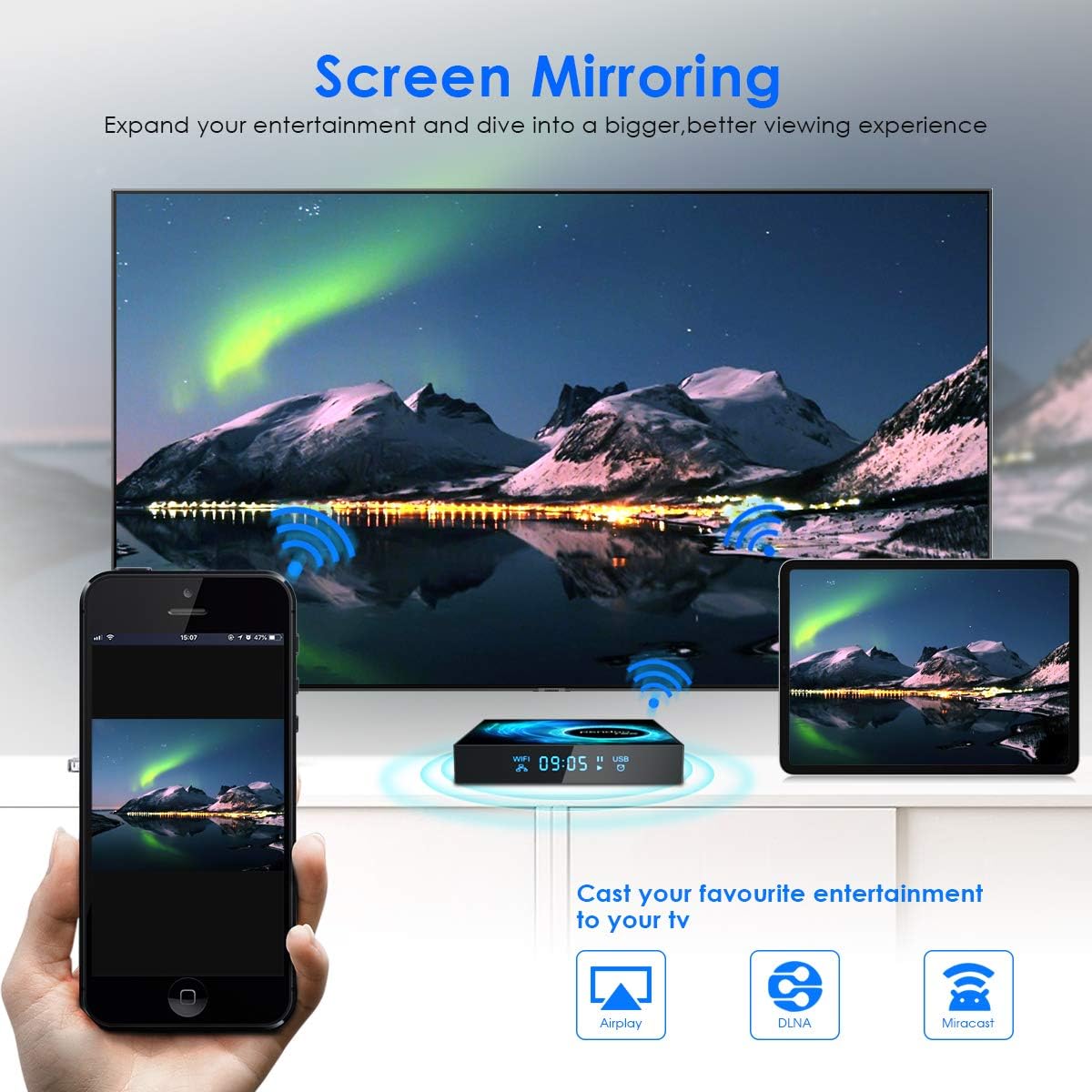 Android TV Box 10.0 4GB RAM 128GB ROM with Wireless Mini Keyboard B852773