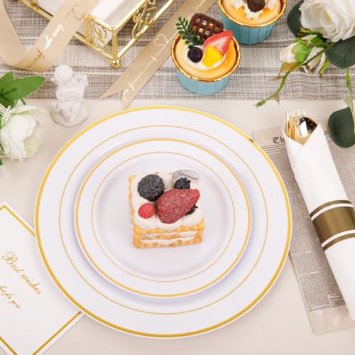 350 Piece Gold Dinnerware Set for 50 Guests Q275877