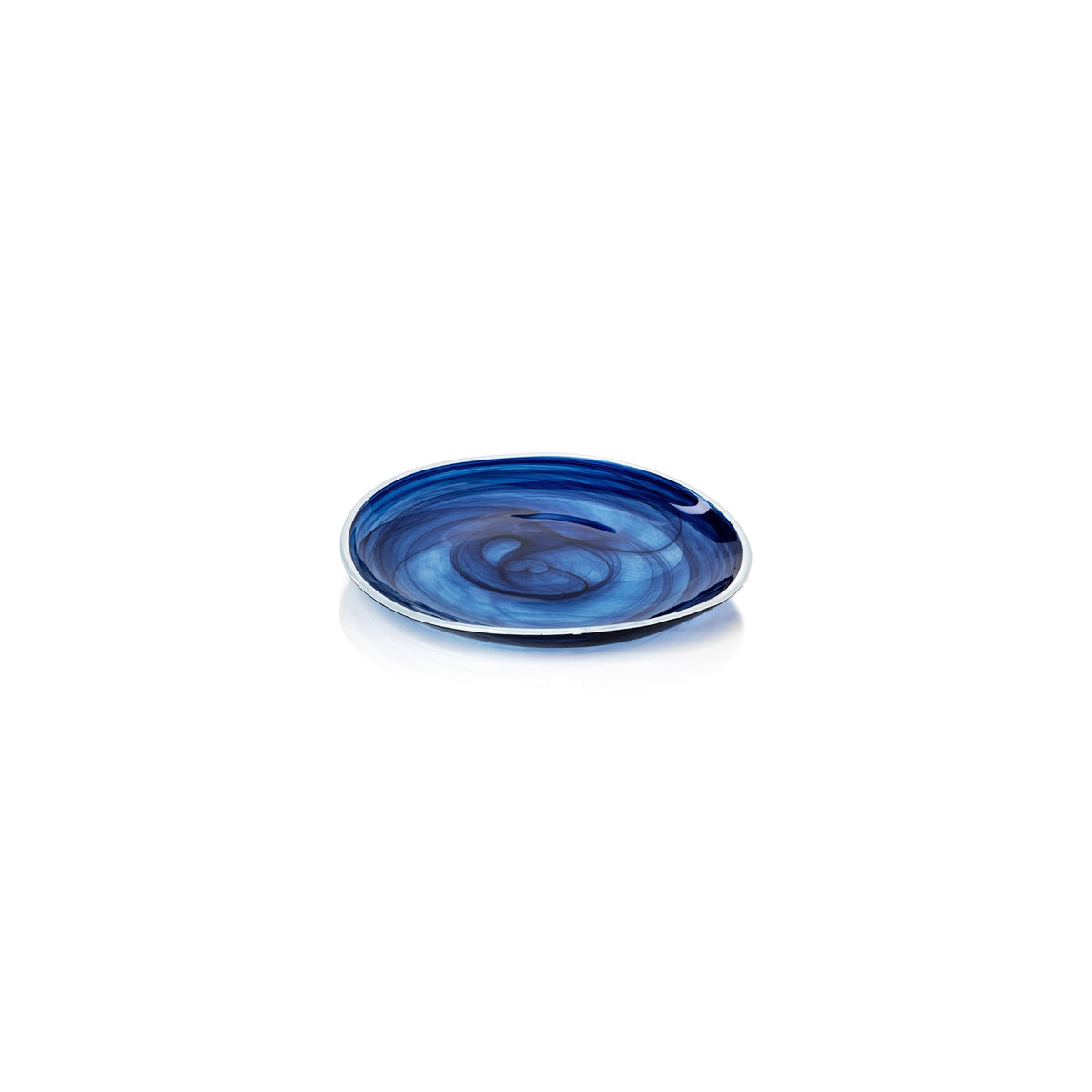 Indigo Alabaster Glass Plates Set of 6 I55395