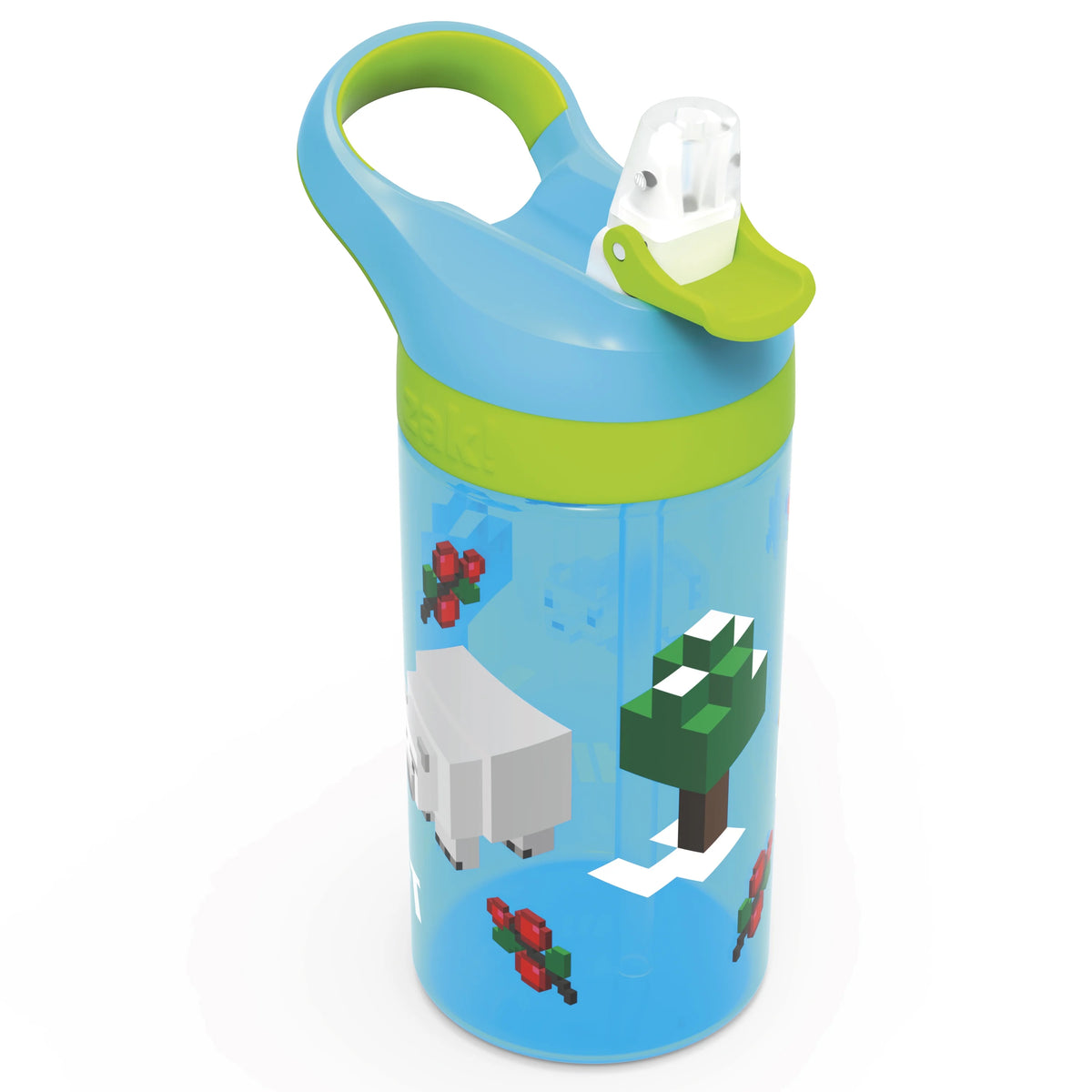 16oz Plastic Water Bottle with Straw and Carrying Loop L973577