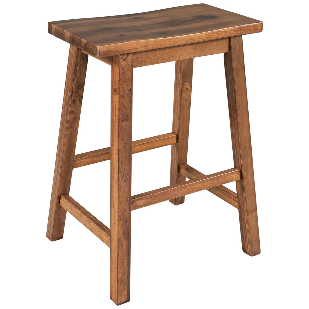 Set of 2 Solid Wood Counter-Height Stools K878