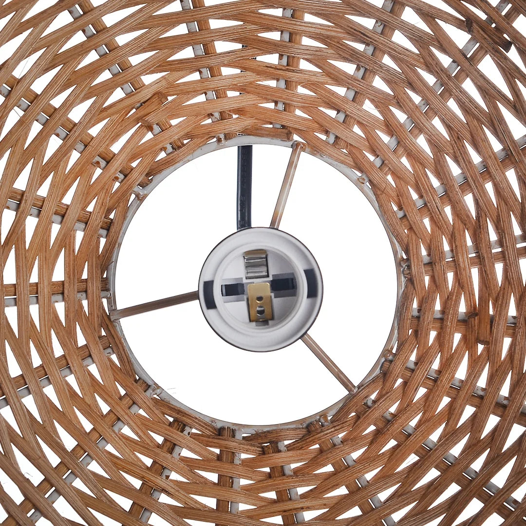Boho Round Bamboo Pendant Light J2593