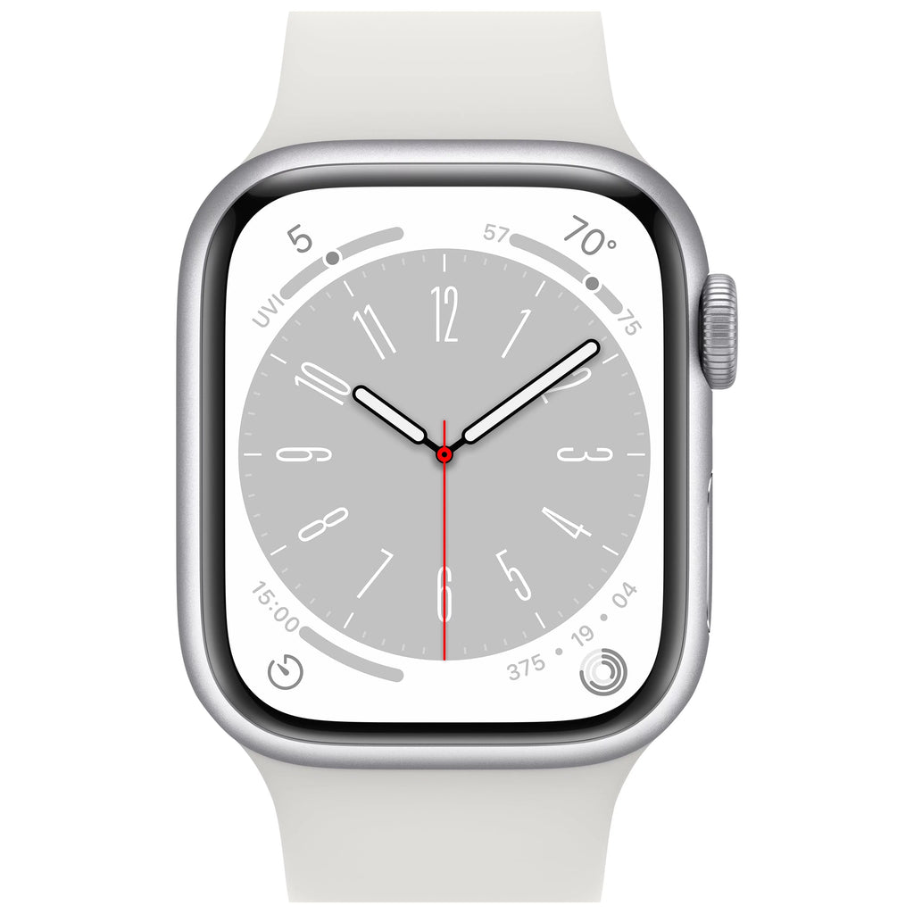 Silver Aluminum Case with White Sport Band Smartwatch C172172