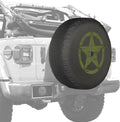 Distressed Star White Print 32 Soft Tire Cover for Jeep Wrangler JL with Back-up Camera P251762
