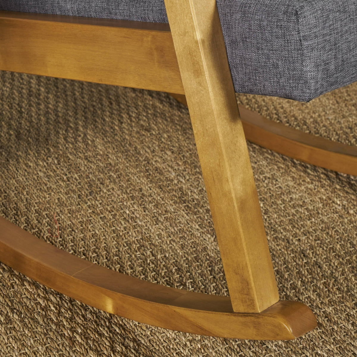 Muted Blue Fabric Rocking Chair C83716
