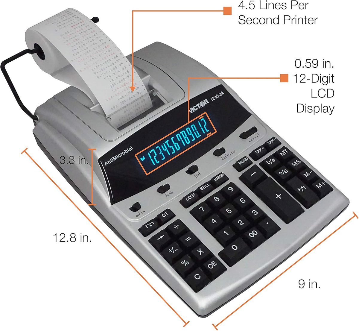 12 Digit Heavy Duty Commercial Printing Calculator Z925