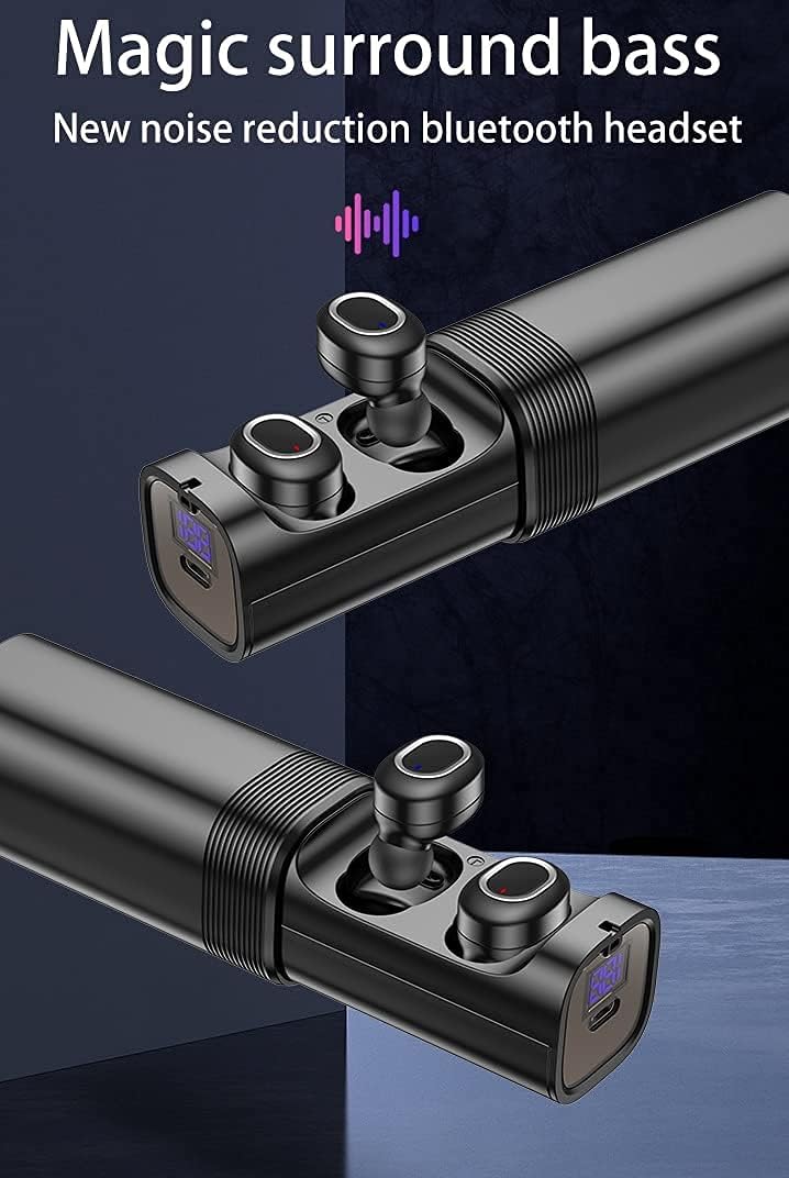 Wireless Bluetooth Earbuds with LED Display Charging Case, IPX5 Waterproof, Pack of 2 R59963