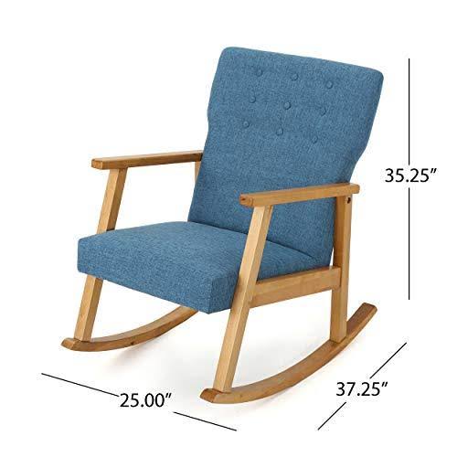 Muted Blue Fabric Rocking Chair C83716