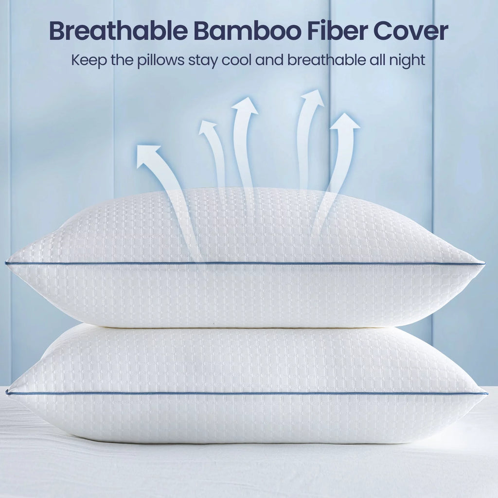 2 Pack Down Alternative Pillows with Removable Cover V8469