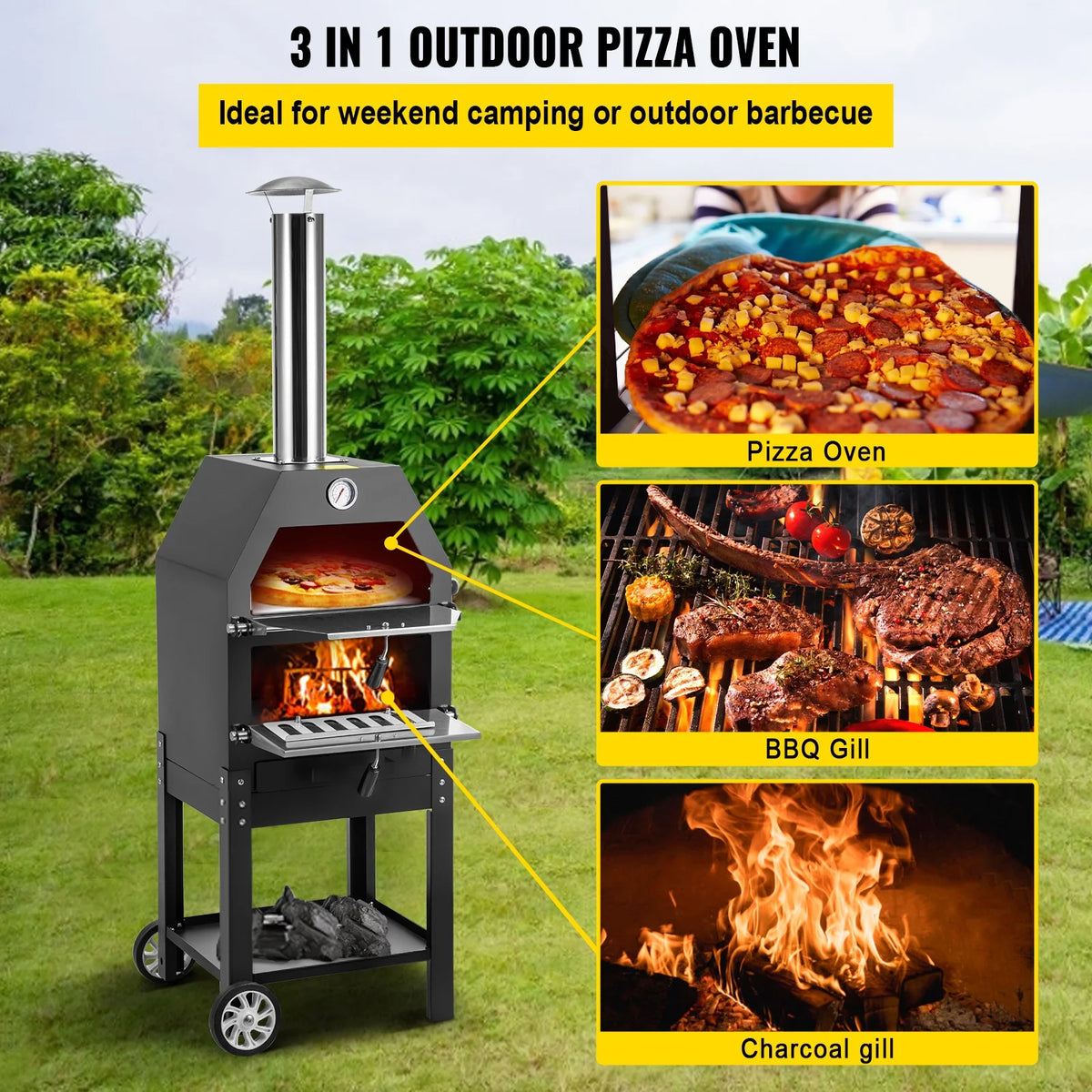 Portable Wood Fired Pizza Oven C3537