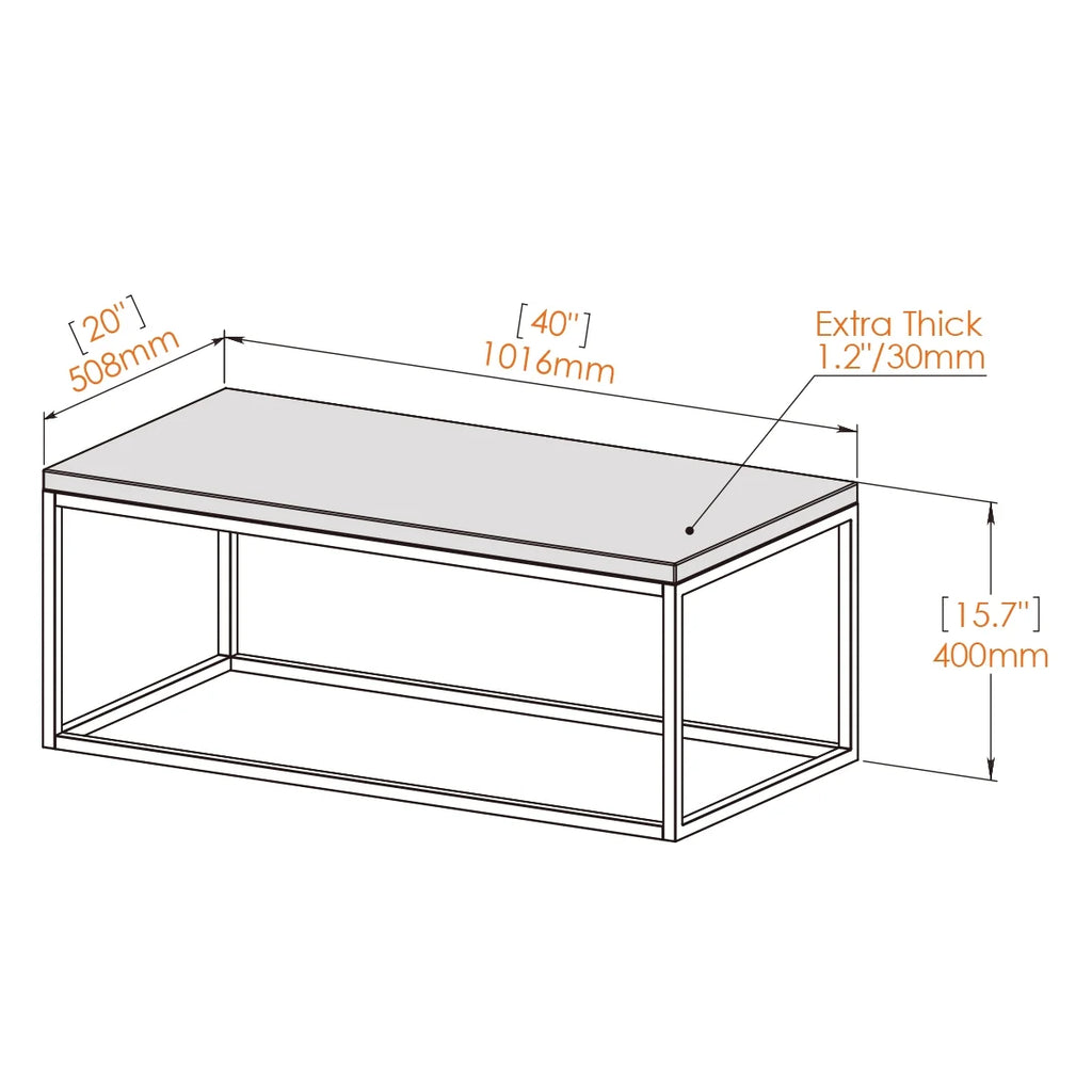 White Marble Coffee Table Z836410