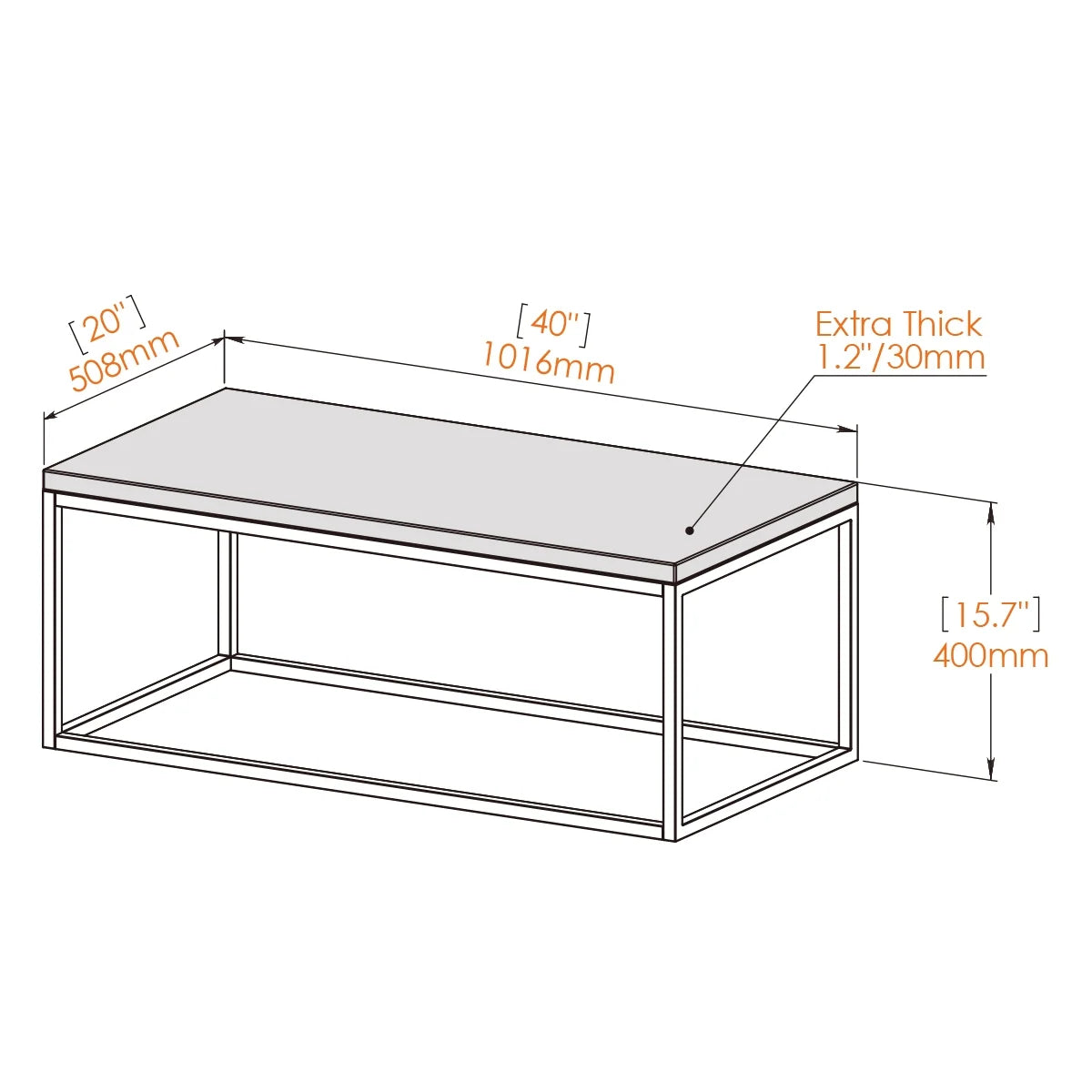 White Marble Coffee Table Z836410