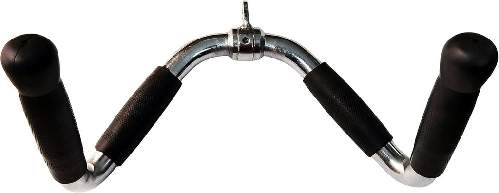 Solid Steel Tricep Press Down Bar with Rubber Handgrips V9788