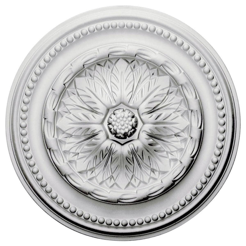 15 3/4 inch x 1 7/8 inch Hand-Painted Polished Copper Ceiling Medallion P7587