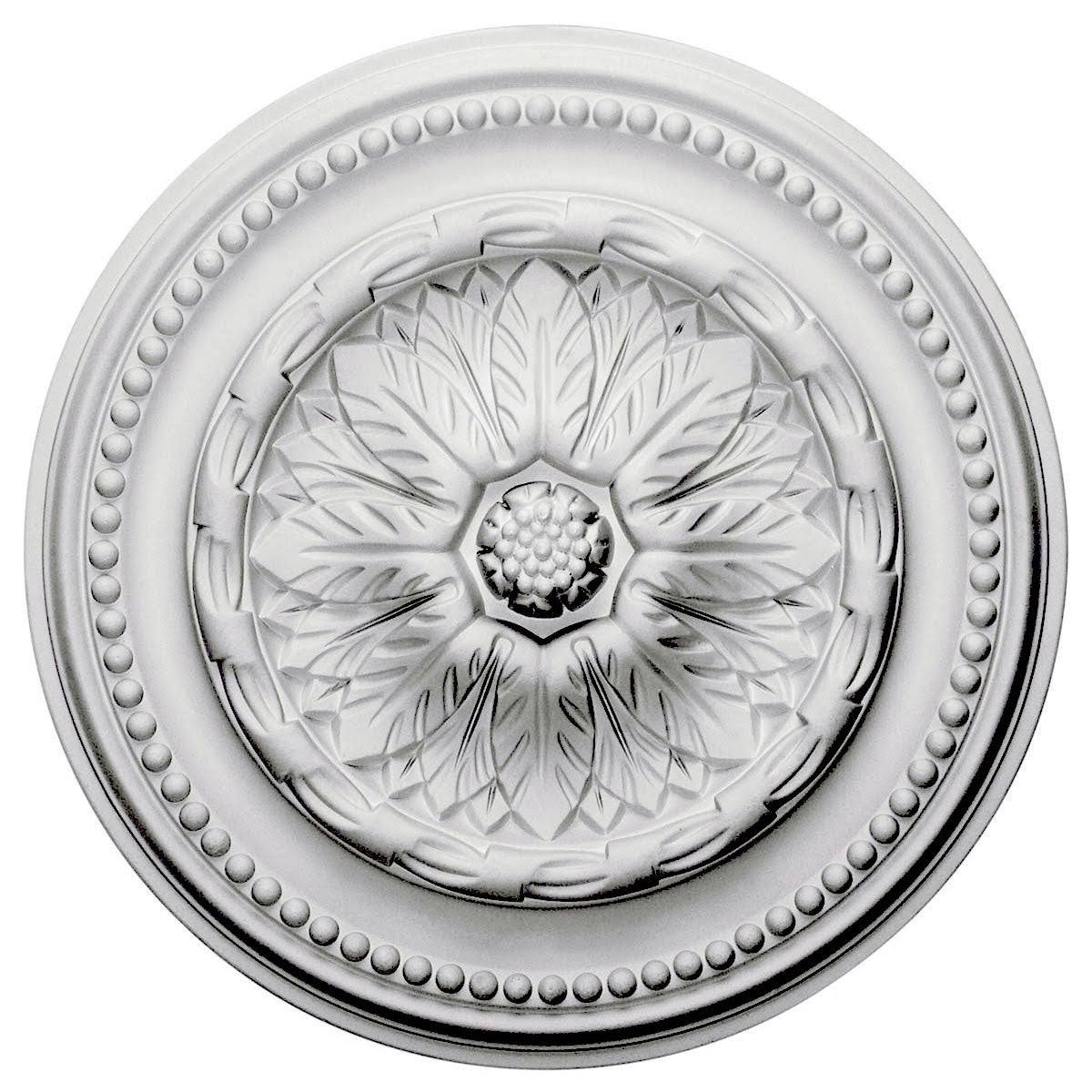 15 3/4 inch x 1 7/8 inch Hand-Painted Polished Copper Ceiling Medallion P7587