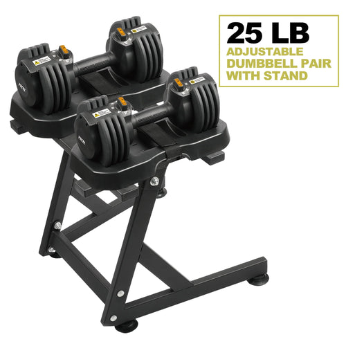 10-30lb Adjustable Dumbbell Pair with Stand J97921