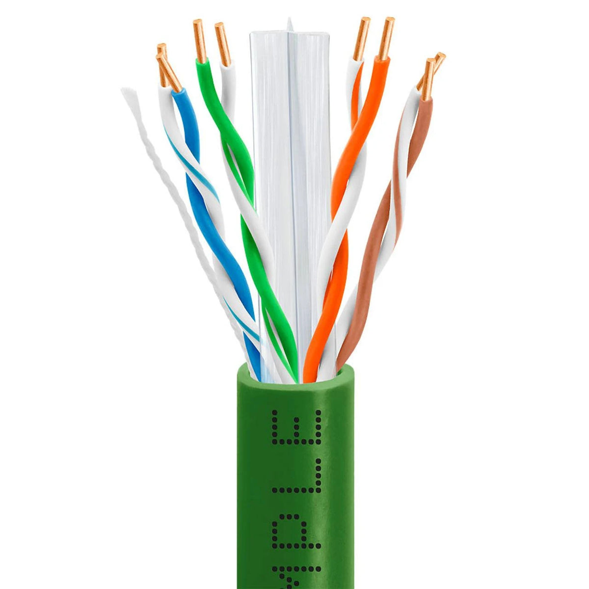 Cat6 Bulk 23AWG Ethernet LAN Network Cable 1000 ft Green Z392860