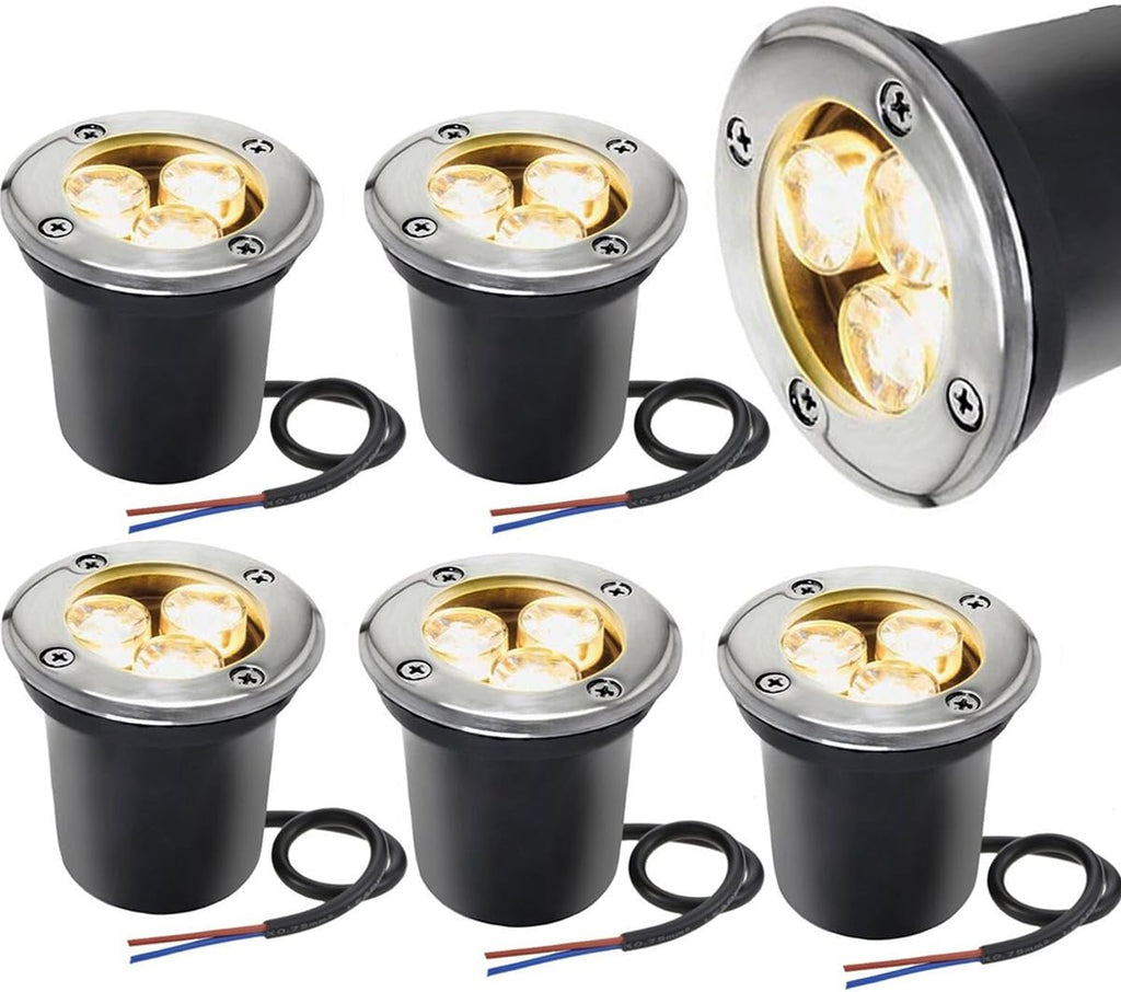 Warm White 6 Pack 3W LED Landscape Well Lights S6564