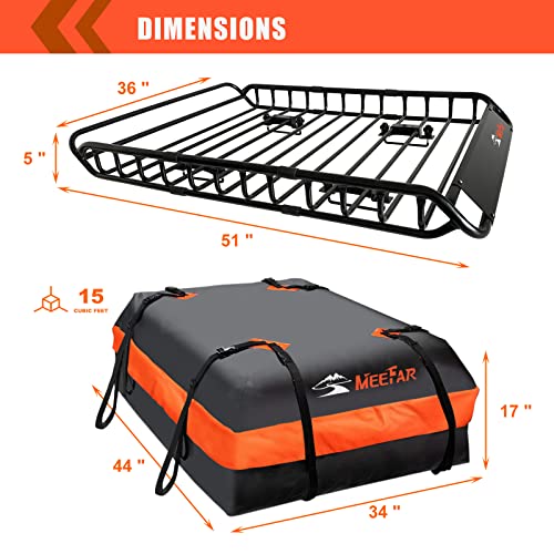 Folding Hitch Mount Cargo Carrier Basket 60" X 20" X 6" with Waterproof Cargo Bag U6716