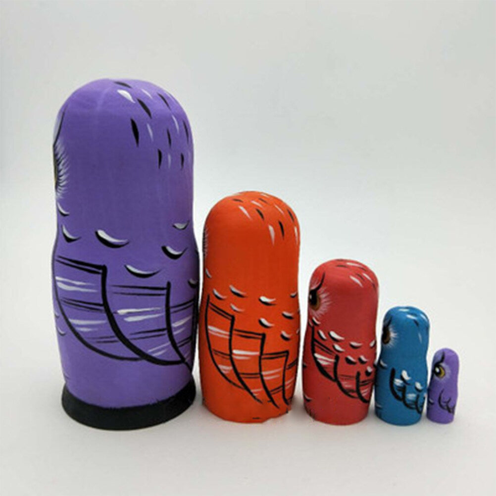 Bamboo Wooden Owl Home Decoration Toy U1844