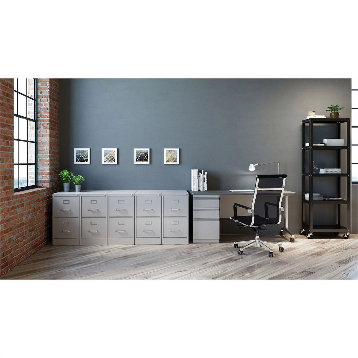 Modern Metal Teacher's Desk U7122