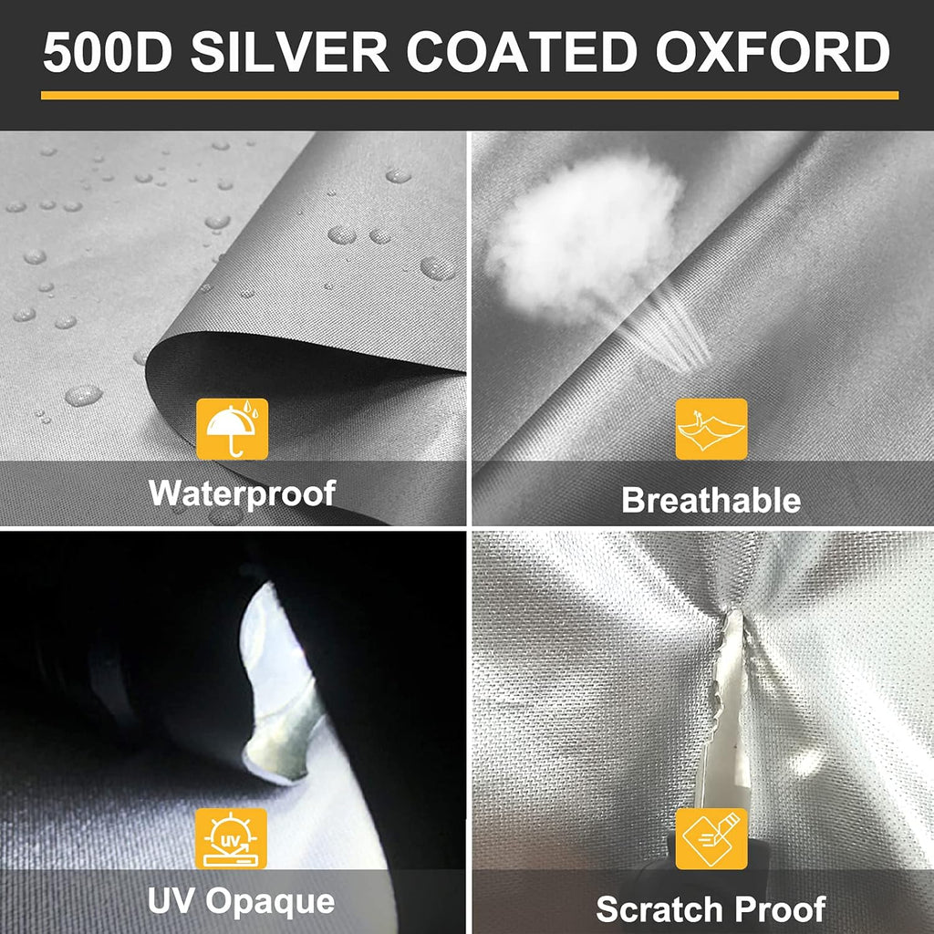 Silver 500D Popup RV Cover for 12 13 14ft Trailers, 87" W 42" H K4945