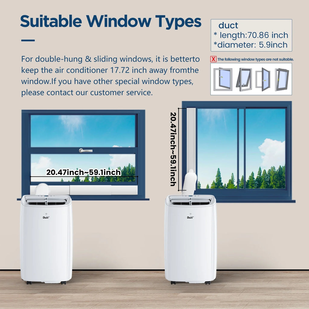 10200BTU Portable Air Conditioner with Remote Control H386282