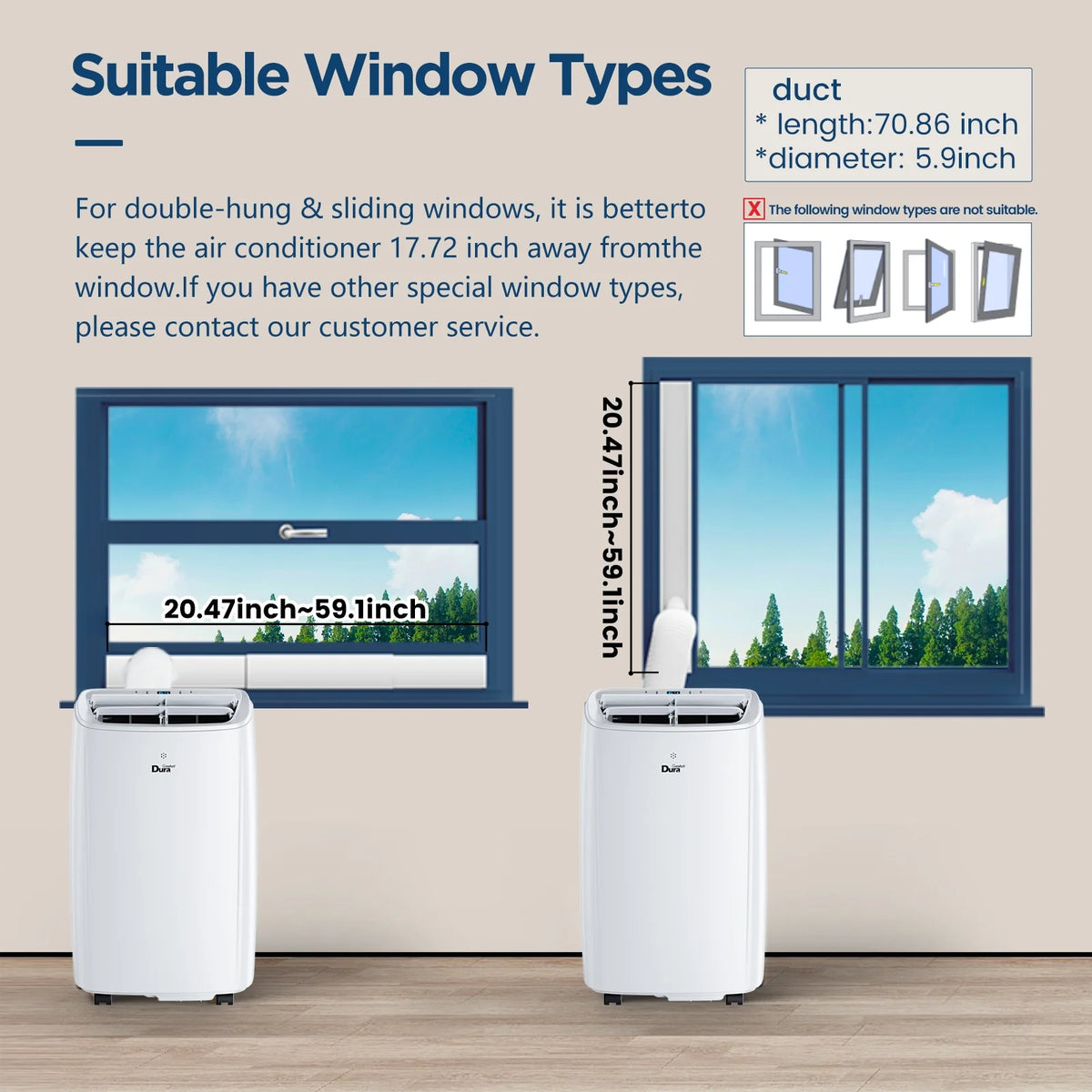 10200BTU Portable Air Conditioner with Remote Control H386282