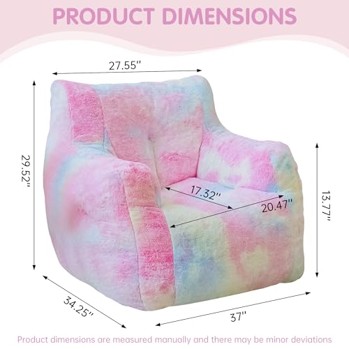 Faux Fur Memory Foam Bean Bag Chair V9623