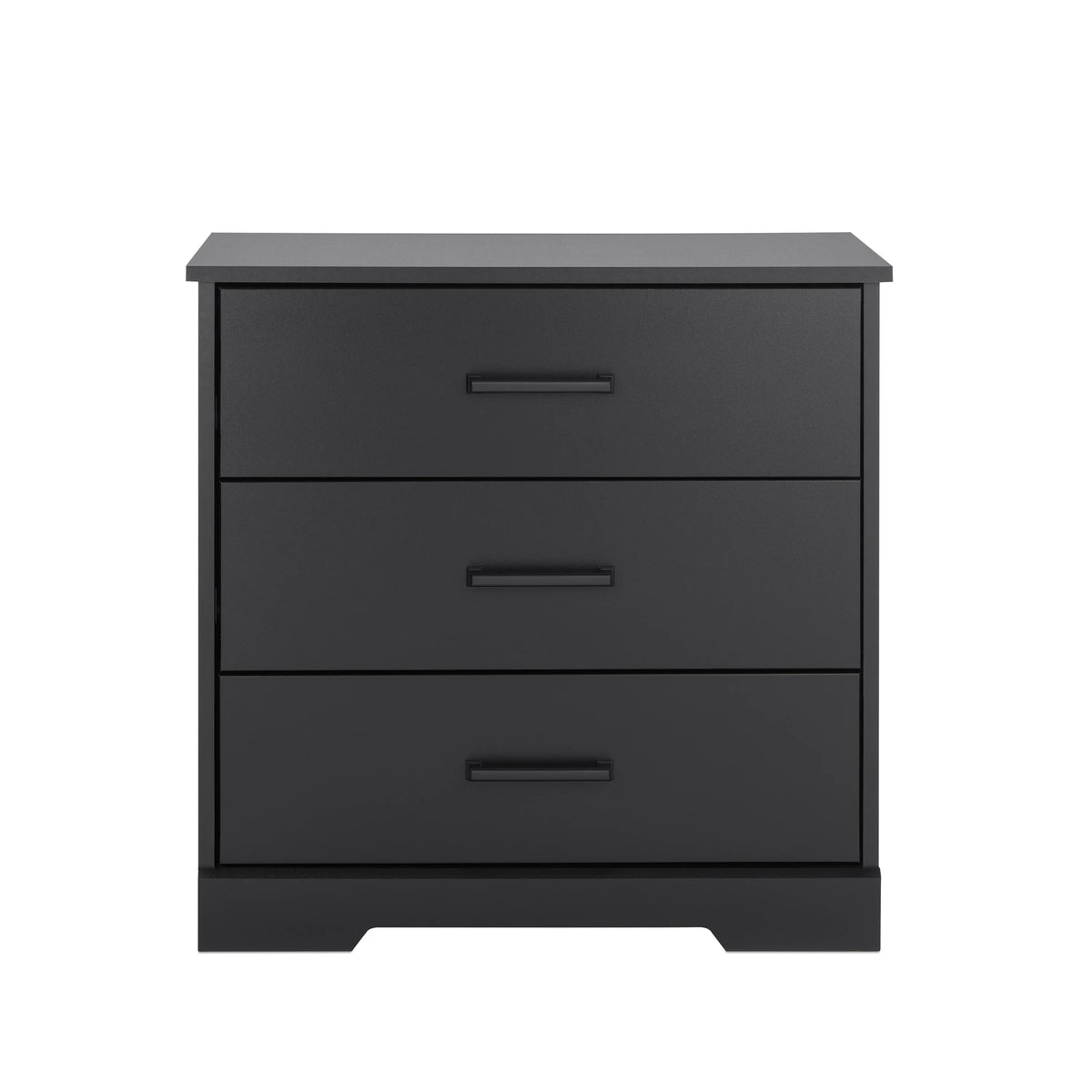 Black 3 Drawer Nightstand Bedside Table W348