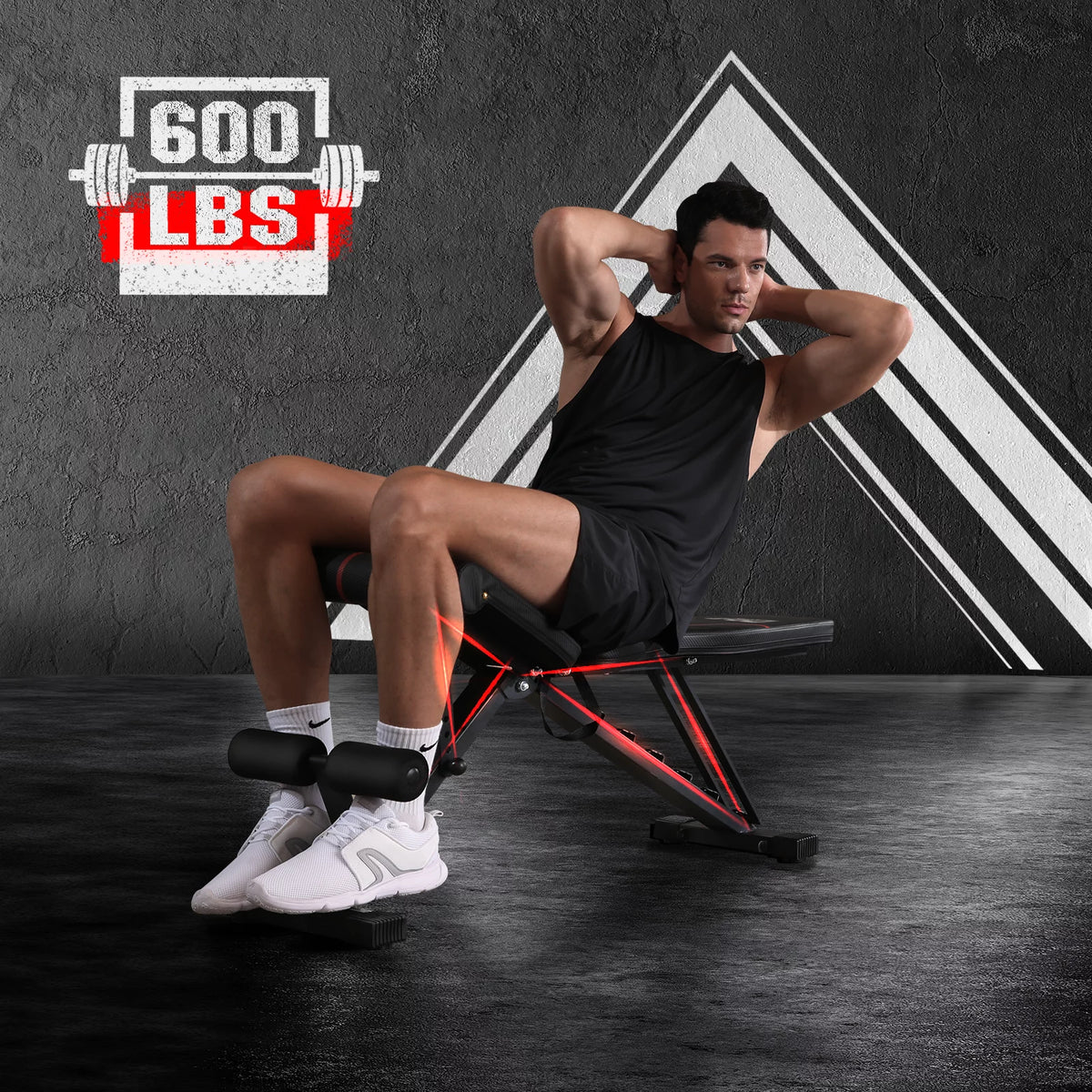 Adjustable Weight Bench 660lbs Capacity Foldable B199415
