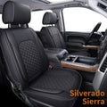 Black Faux Leather Seat Covers Full Set U8044