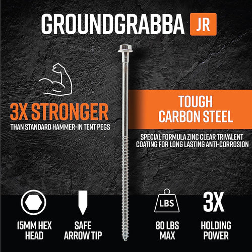 11 Inch 12 Pack Heavy Duty Screw-in Ground Anchors Y955
