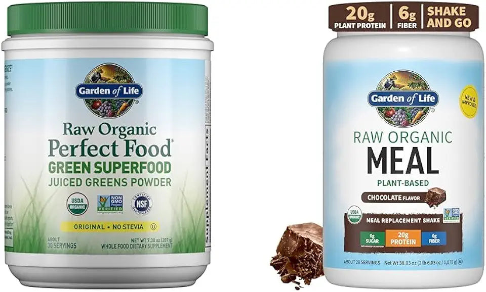 Organic Green Superfood Powder & Chocolate Vegan Protein Powder S3021
