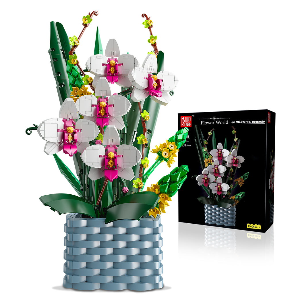 Flower Bouquet Rose Orchid Lily and Strelitzia Building Block Assembly Model B20405