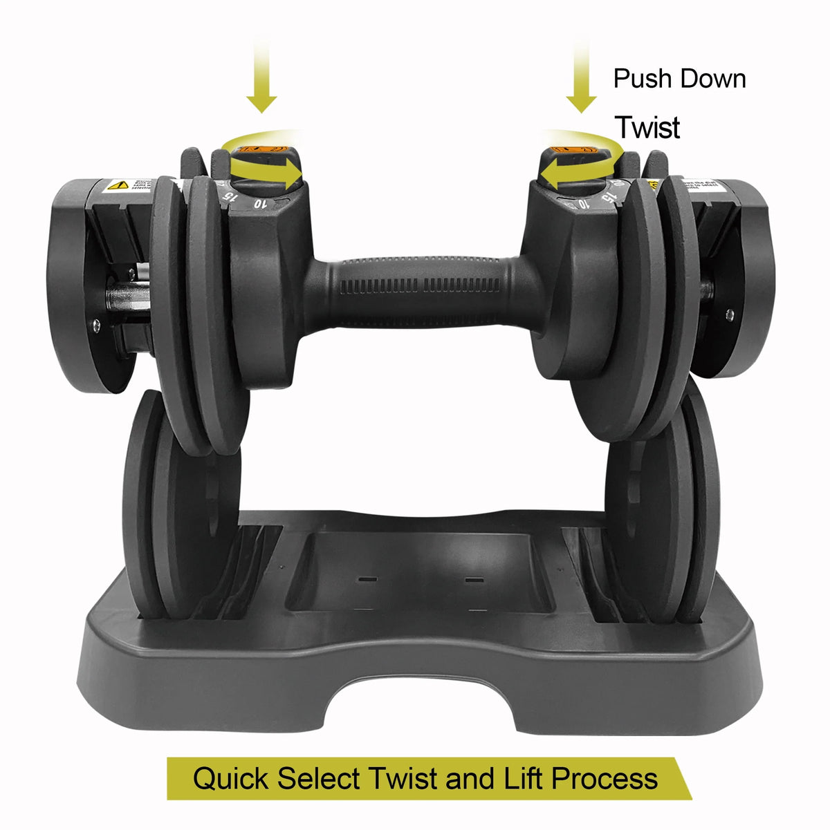10-30lb Adjustable Dumbbell Pair with Stand J97921