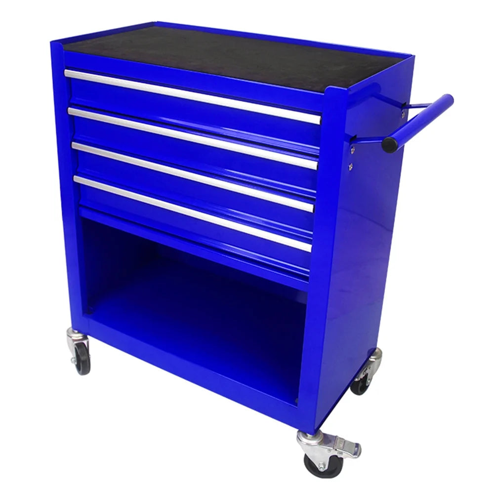 Blue 4 Drawers Rolling Tool Chest Cabinet with Wheels J703